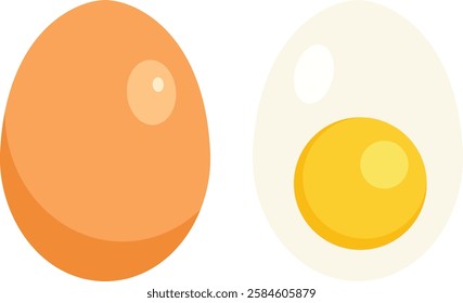 Egg, chicken egg icon isolated on white background. Background image, vector, postcard, poster.