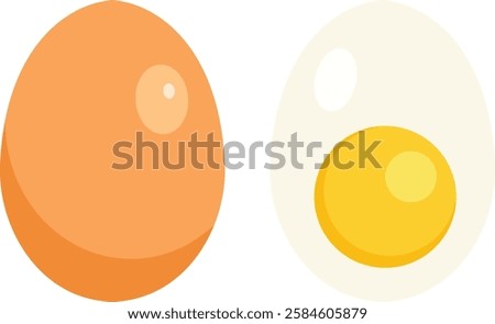 Egg, chicken egg icon isolated on white background. Background image, vector, postcard, poster.