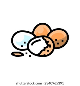 egg chicken shell color icon vector. egg chicken shell sign. isolated symbol illustration