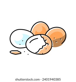egg chicken shell color icon vector. egg chicken shell sign. isolated symbol illustration