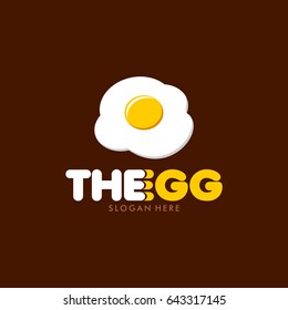 the egg chicken simple modern logo illustration