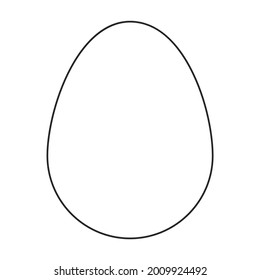 Egg chicken vector outline icon. Vector illustration farm food on white background. Isolated outline illustration icon of egg chicken.