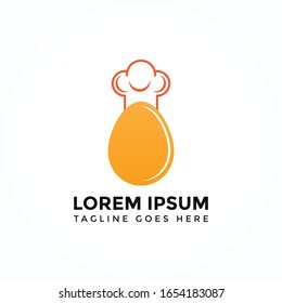 Egg chief logo design. Egg unique logo.