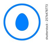 Egg and circle on white