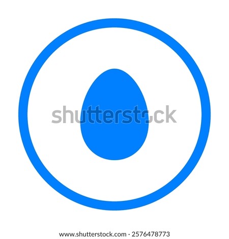 Egg and circle on white