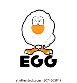 egg with claw character illustration design