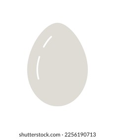 Egg color icon. Natural and organic product, protein and yolk in shell. Graphic element for grocery store website. Minimalistic creativity and art. Cartoon flat vector illustration