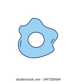 egg color line icon for food