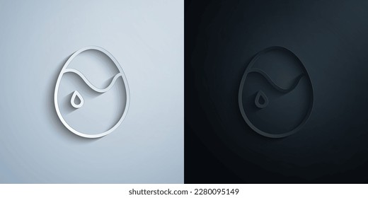 Egg color paper icon with shadow effect vector illuistration design