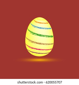 Egg. Colorful Easter egg. Abstract the egg. Vector egg.
