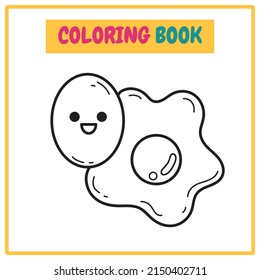 Egg Coloring Book or Outline Vector Design