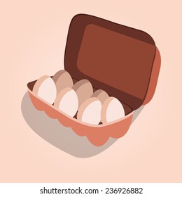 Egg Container Vector Illustration