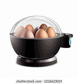 Egg Cooker Illustration Vector Cartoon Drawing