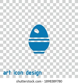egg cooker vector icon on an abstract background
