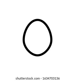 Egg. Cooking Icon Set. Minimalist and Elegant Outline Style Editable Vector Logo Template.