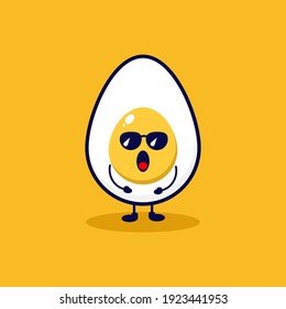 Egg Cool Cute Character Illustration