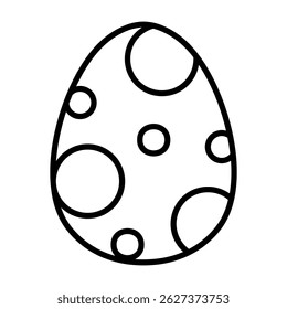 Egg Covered in Big and Small Circles