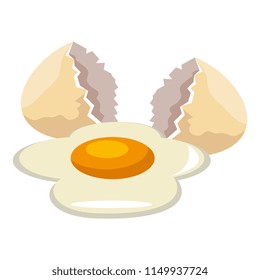 egg cracked isolated icon