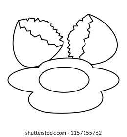 egg cracked isolated icon