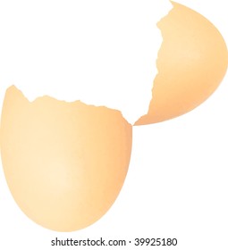 Egg cracked open