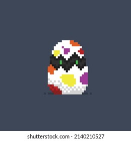 Egg Creature In Pixel Style