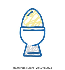 egg cup doodle icon sketch vector. egg cup sign. isolated symbol illustration