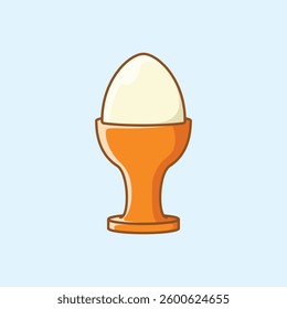 Egg Cup Easter Egg Day Elements. Vector Cartoon Illustration