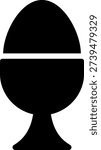 egg cup glyph icon illustration vector