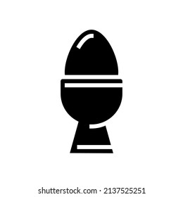 egg cup glyph icon vector. egg cup sign. isolated contour symbol black illustration
