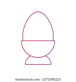 Egg cup Icon. Egg cup Gradient Icon Symbol Vector Illustration