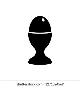 Egg Cup Icon, Egg Holder, Egg Server, Egg Stand Vector Art Illustration