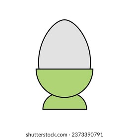 Egg cup Icon Vector Illustration. Egg cup Lineal Color Icon