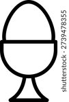 egg cup line icon illustration vector