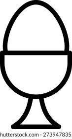 egg cup line icon illustration vector
