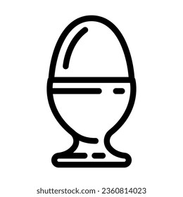 egg cup line icon vector. egg cup sign. isolated contour symbol black illustration