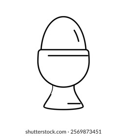 egg cup line icon vector. egg cup sign. isolated contour symbol black illustration