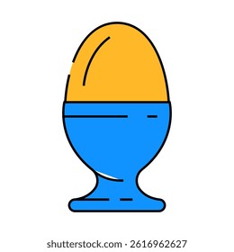 egg cup line icon vector. egg cup sign. isolated symbol illustration