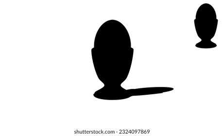 Egg cup silhouette, high quality vector