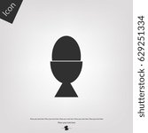 Egg in cup vector icon