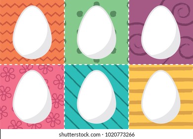 Egg cut out cards