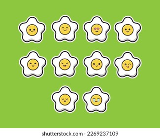 Egg Cute Vector Icon Design
