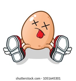 Egg Death Mascot Vector Cartoon Illustration