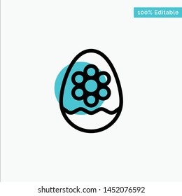 Egg, Decoration, Easter, Flower, Plant turquoise highlight circle point Vector icon