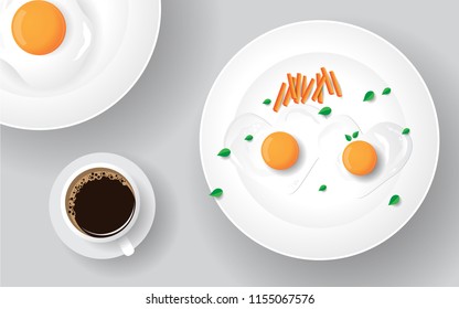 Egg design with love concept 