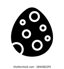 egg dinosaur glyph icon vector. egg dinosaur sign. isolated contour symbol black illustration