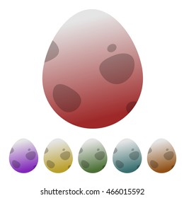 Egg dinosaur icon colorful vector illustration different