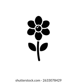 Egg with Dotted Single Flower Design Icon
