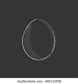 Egg. Drawn in chalk icon.