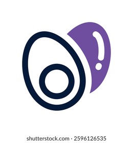 egg dual tone icon. Sleek and modern vector icon for websites, mobile apps, marketing materials, and corporate design. Fully scalable and ready to use.