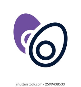 egg dual tone icon. Sleek and modern vector icon for websites, mobile apps, marketing materials, and corporate design. Fully scalable and ready to use.